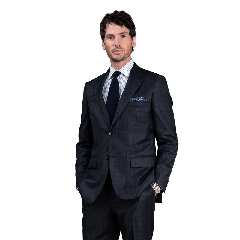 Rembrandt Cooper Charcoal & Blue Check Suit Jacket image number 0